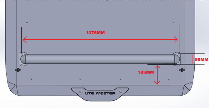 Removable Rear Ladder Rack to suit Load Lid-3